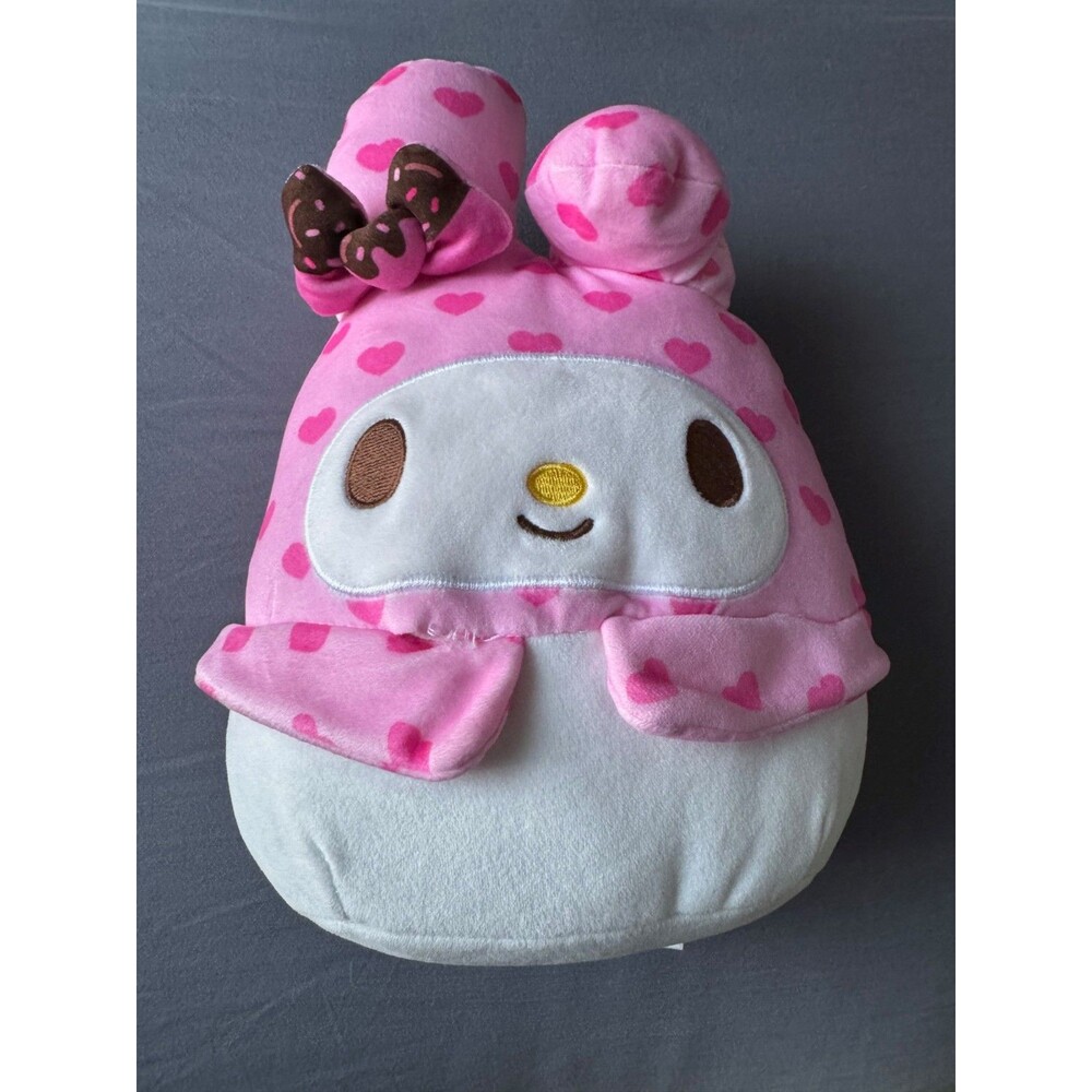 Squishmallows Plush My Melody 8" Valentines Day Sanrio Pink Hearts Chocolate Bow